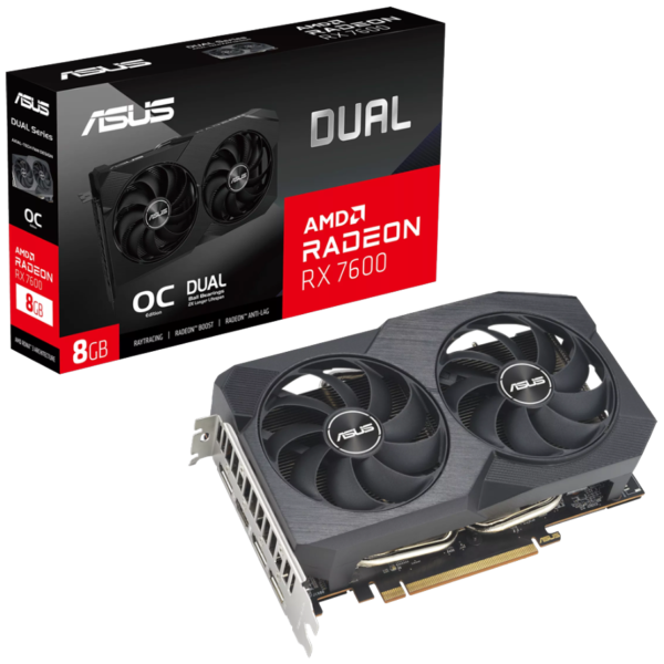 Placa De Video ASUS RADEON RX 7600 DUAL 8GB OC