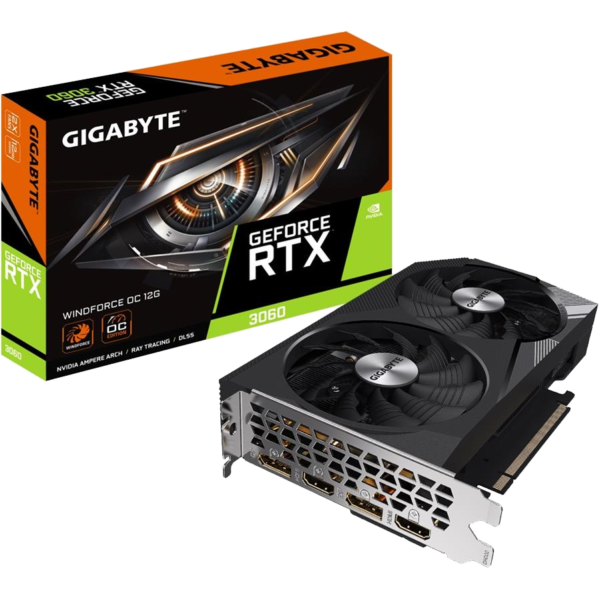 PLACA DE VIDEO GIGABYTE GEFORCE RTX 3060 12GB WINDFORCE GDDR6