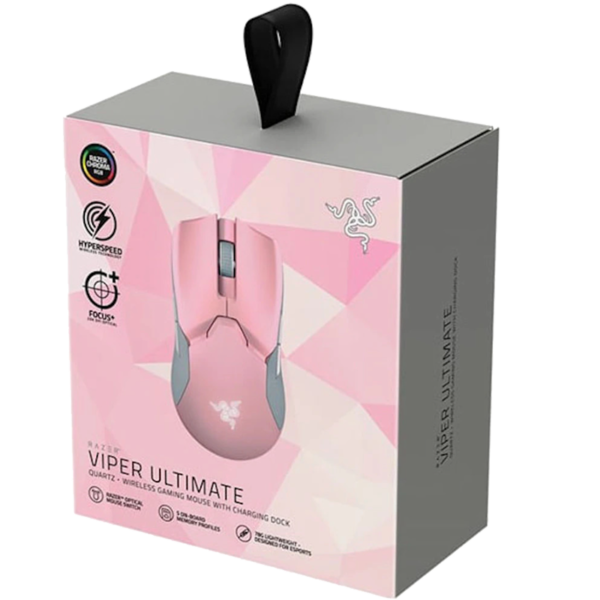 MOUSE RAZER VIPER ULTIMATE WIRELESS QUARTZ CON DOCK DE CARGA