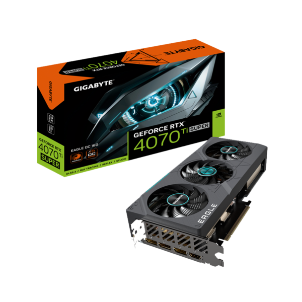 Placa de video Gigabyte Geforce RTX 4070 ti super eagle OC 16g gddr6x