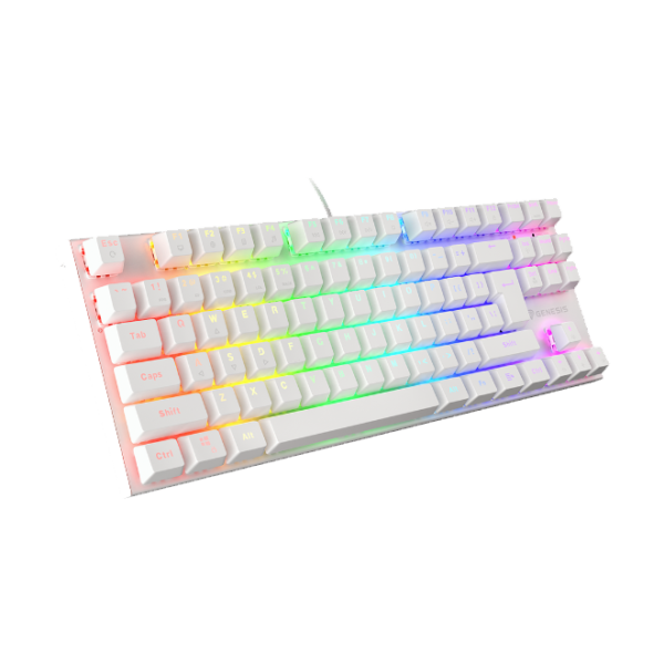 TECLADO GENESIS THOR 303 TKL WHITE RGB (ESP) SWITCH BROWN